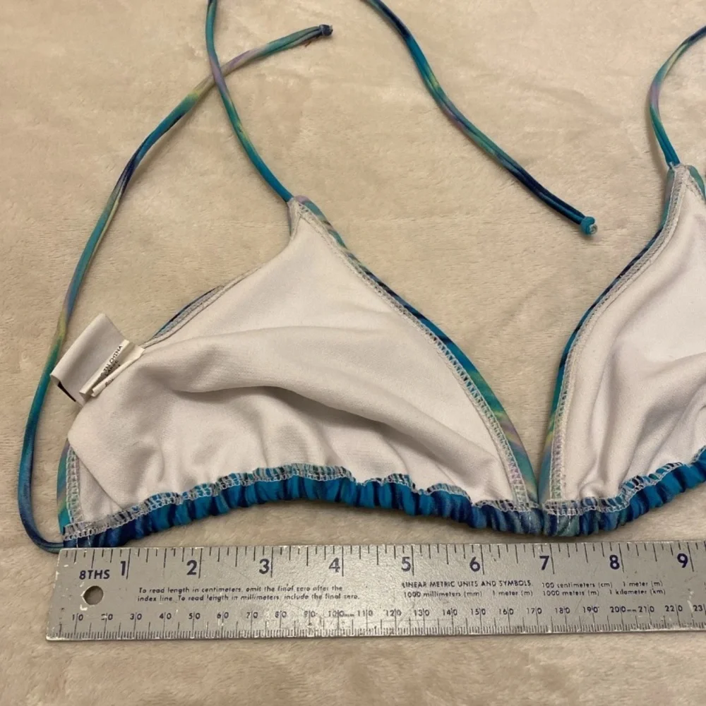 Vibrant Blue and Purple Bikini Top